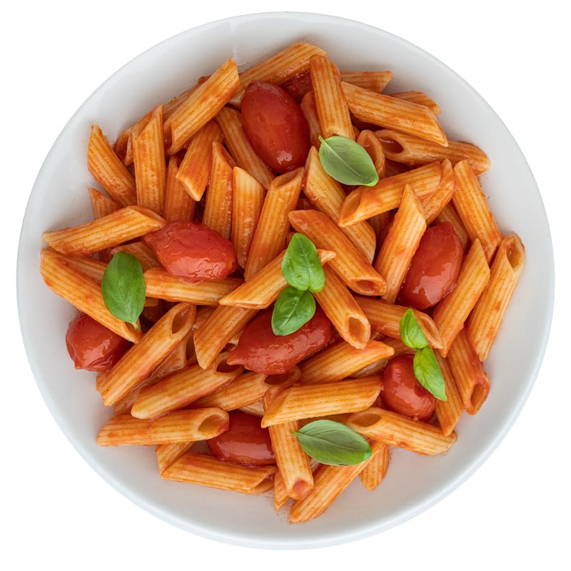 Plate of tomato pasta